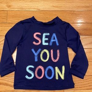 Cat & Jack Long Sleeve Rash Guard Swim Top Boy 9m